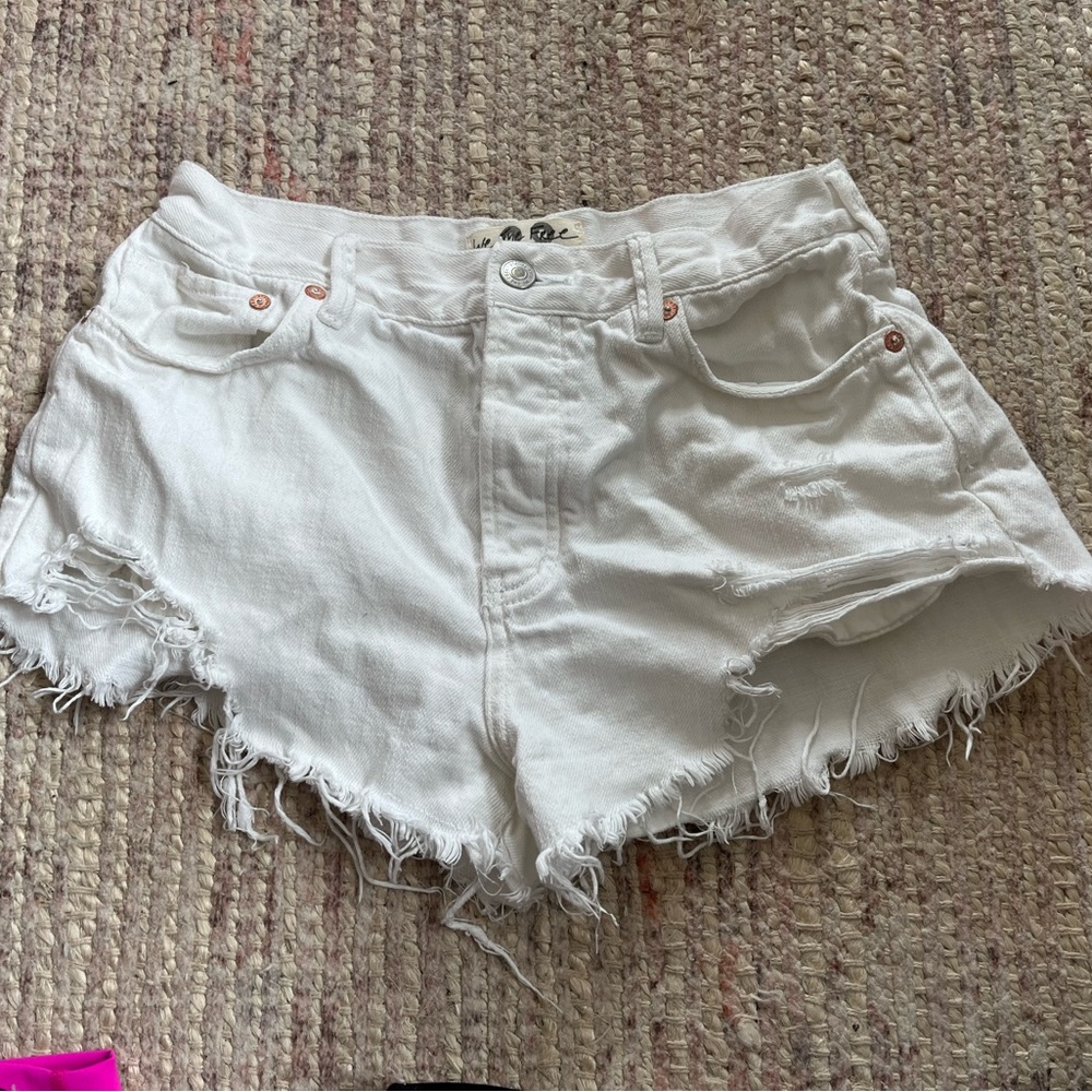White Free People Jean shorts